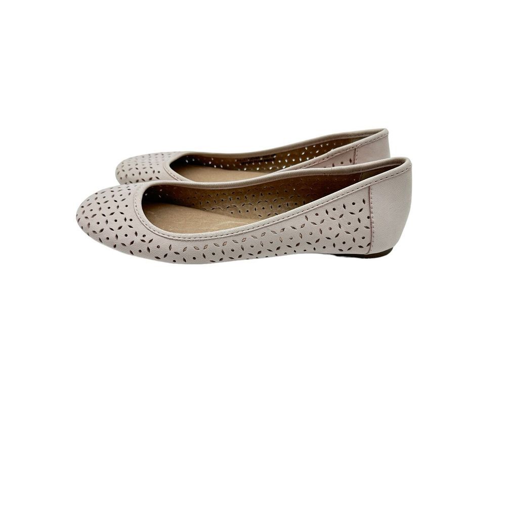 Lucky Brand Pale Pink Perforated Leather Ballet Flats‎ Women's 8M Memory Foam - Picture 5 of 8